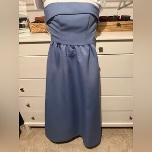 Amsale Rene Blue Strapless Dress